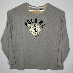 Polo Sport Basketball Themed Sweatshirt, XXL, Gray